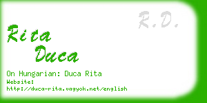 rita duca business card